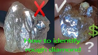 how to identify rough diamond at home fake VS reyal [upl. by Aerdnaek245]