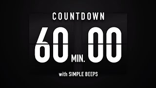 60 Minutes  1 Hour  Countdown Timer Flip Clock ✔️ [upl. by Un]