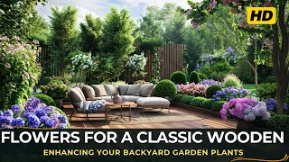 Enhancing Your Backyard Garden Plants and Flowers for a Classic Wooden Patio [upl. by Bonnie706]