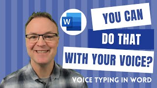 How to Write Without a Keyboard in Microsoft Word  Dictation and Editing with your Voice [upl. by Eibrad]