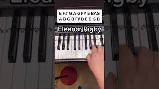 Eleanor Rigby Piano Easy Tutorial pianotutorial shorts pianoeasy [upl. by Cadel852]