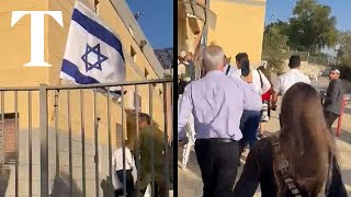 Foreign secretary James Cleverly runs for cover during visit to Israel [upl. by Clio]