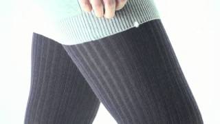 UK Tights  Oroblu Megan Wool and Cotton Ribbed Tights [upl. by Anitsej]