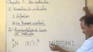 cours seconde  chimie ch3  représentation de lewis de N2 [upl. by Euginom]