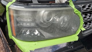 3M Ultra Headlight Restoration Kit on a Range Rover Amazing Results [upl. by Ihculo254]