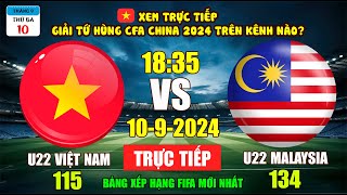 Xem Trực Tiếp U22 Việt Nam  U22 Malaysia Tại Giải Tứ Hùng CFA China 2024 Ngày 109 Trên Kênh Nào [upl. by Au]