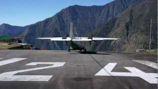 Dangerous Airport takeoffDornier 228202 Lukla Tenzing Hillary Airport Nepal [upl. by Petersen100]