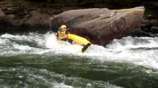 Duckys 4 going through Dimple Rock at Lower Yough River Patrick gets dumped [upl. by Kermit]