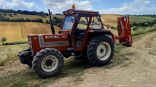 Fiatagri 6590 e trincia laterale Ubaldi hill 160 [upl. by Adaven]