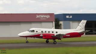 Embraer Bandeirante EMB110 PTSHN Ultima Filmagem Dessa Linda Máquina No Pouso e Decolagem [upl. by Gayl]