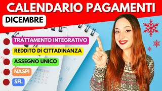 ARRIVA IL NATALE  PAGAMENTI DICEMBRE 2023 💲SFL 💰 RDC💳NASPI 🗓️ ASSEGNO UNICO 👨‍👩‍👦EX BONUS RENZI [upl. by Lindy]