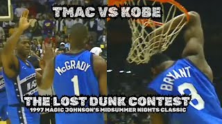 Kobe Bryant vs TMac UNSEEN DUNK CONTEST at Magic Johnsons Midsummer Nights in 1997 [upl. by Tobin466]