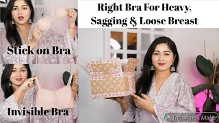 Right Bras For Heavy Sagging amp Loose Breast  Invisible Bra Stick on Bra From Shyaway [upl. by Eilra]