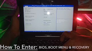 Asus Transformer Book T100  How To Enter Bios Boot Menu Recovery Key [upl. by Bern]