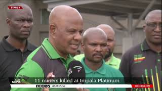 11 miners killed at Impala Platinum [upl. by Eimyaj894]