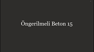 Öngerilmeli Beton 15 [upl. by Fidellas800]