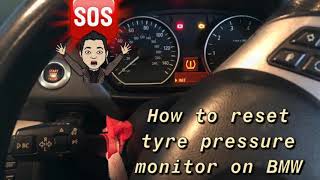 How to reset BMW tyre pressure monitor [upl. by Jordanna]