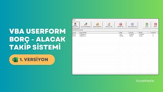 VBA Userform ile Borç  Alacak Takip Sistemi [upl. by Frech]