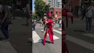 Elektra Daredevil Deadpool Comic Con 2024 SDCC streets comicon2024 elektra Shorts [upl. by Yesdnil]