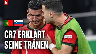 Große Emotionen bei CR7 quotLeidenschaft geht mit mir durchquot  Portugal  Slowenien [upl. by Sissie]