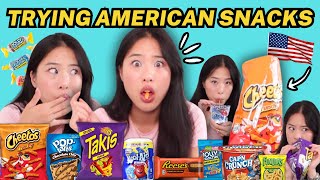 AUSTRALIAN TRYING AMERICAN SNACKS FOR THE FIRST TIME 😱 [upl. by Oxley239]