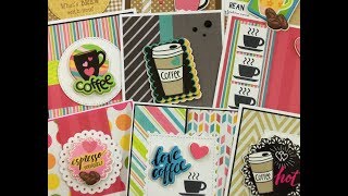 COFFEE CARDS MADE WITH DOLLAR TREE STICKERS  PART TWO [upl. by Ansley]