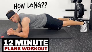 12Minute Plank Core Workout  For Toned Abs And A Tight Core [upl. by Stempien]