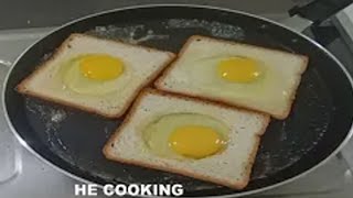 TOASTED BREAD WITH EGG OMELETTE  EGG WITH BREAD RECIPES  TOASTED BREAD WITH EGG  FLUFFY OMELETTE [upl. by Eislek]