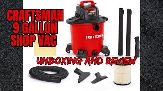 CRAFTSMAN CMXEVBE17590 9 Gallon 4 25 HP WetDry Shop Vac Review [upl. by Bobseine]