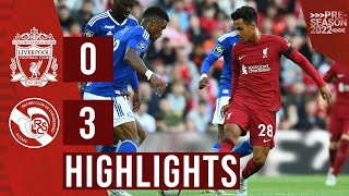 HIGHLIGHTS Liverpool 03 Strasbourg  Youngsters beaten at Anfield [upl. by Nosmoht906]