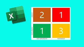 EISENHOWER PRIORITY MATRIX IN MS EXCEL  HOW TO PRIORITIZE YOUR TASK LIST IN 7 MINUTES [upl. by Onder]