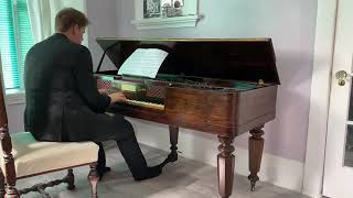 Prelude in C Major J S Bach 1836 Broadwood Square piano [upl. by Enitnemelc]