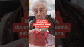 LEspagnole María Branyas doyenne de lhumanité est morte à 117 ans [upl. by Tsirc866]