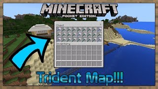 12138 MCPE Trident Enchantment Map [upl. by Ryter]