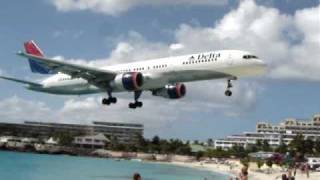 Boeing 757 Delta Landing in St Maarten [upl. by Itisahc337]