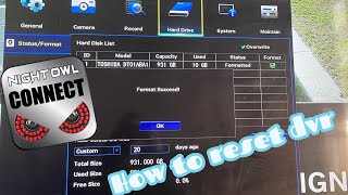 Come Resetear la memoria Tu night owl DVR [upl. by Rab]