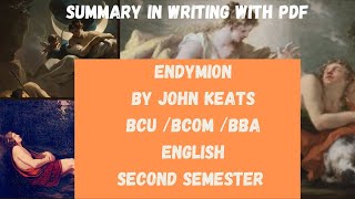 Endymion by John keats summary English BCU second semesterpdf in link [upl. by Abihsot]