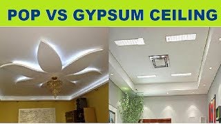 POP vs Gypsum False Ceiling [upl. by Arreis]