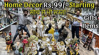 Cheapest Home Decor Items Rs99🔥 Gift Items  Wholesale Retail Market in Delhi  SULTAN STYLO [upl. by Danas158]