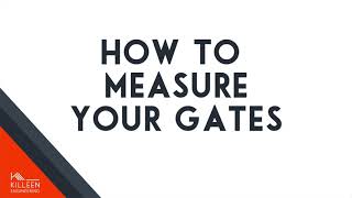 How to measure for your gate [upl. by Issak]