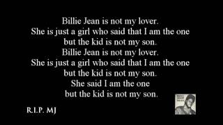 michael jackson billy jean lyrics [upl. by Alegnad]