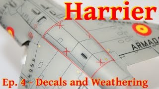 Model Harrier AV8A  172 Airfix  Decals and Weathering [upl. by Ymiaj326]