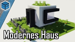 Kleines modernes Haus bauen Minecraft  Minecraft kleines modernes Haus bauen deutsch Tutorial [upl. by Dorkus]