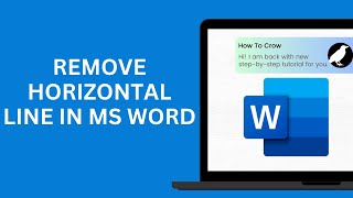 How to remove horizontal line in Word [upl. by Narra]