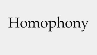 How to Pronounce Homophony [upl. by Eillor]