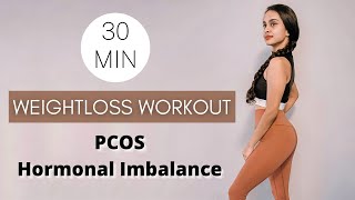 PCOS Weight Loss Workout  Hormonal Imbalances Irregular Periods Beginner Low Impact [upl. by Elatnahc]