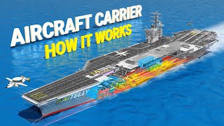 How Aircraft Carrier Works US Nuclear Power Ship Nimitz Class ship [upl. by Yerag]