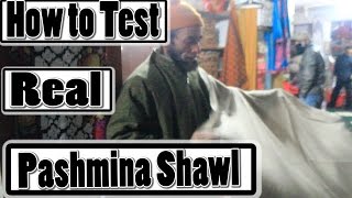 How to test original Pashmina Shawl Easy Trick to test real pashmina shawl [upl. by Akirej]