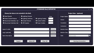 STANDARD BoQ EXPORTER  Revit Addin [upl. by Ailbert]