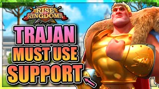 Trajan Commander Guide for Rise of Kingdoms the best support march [upl. by Schnurr6]